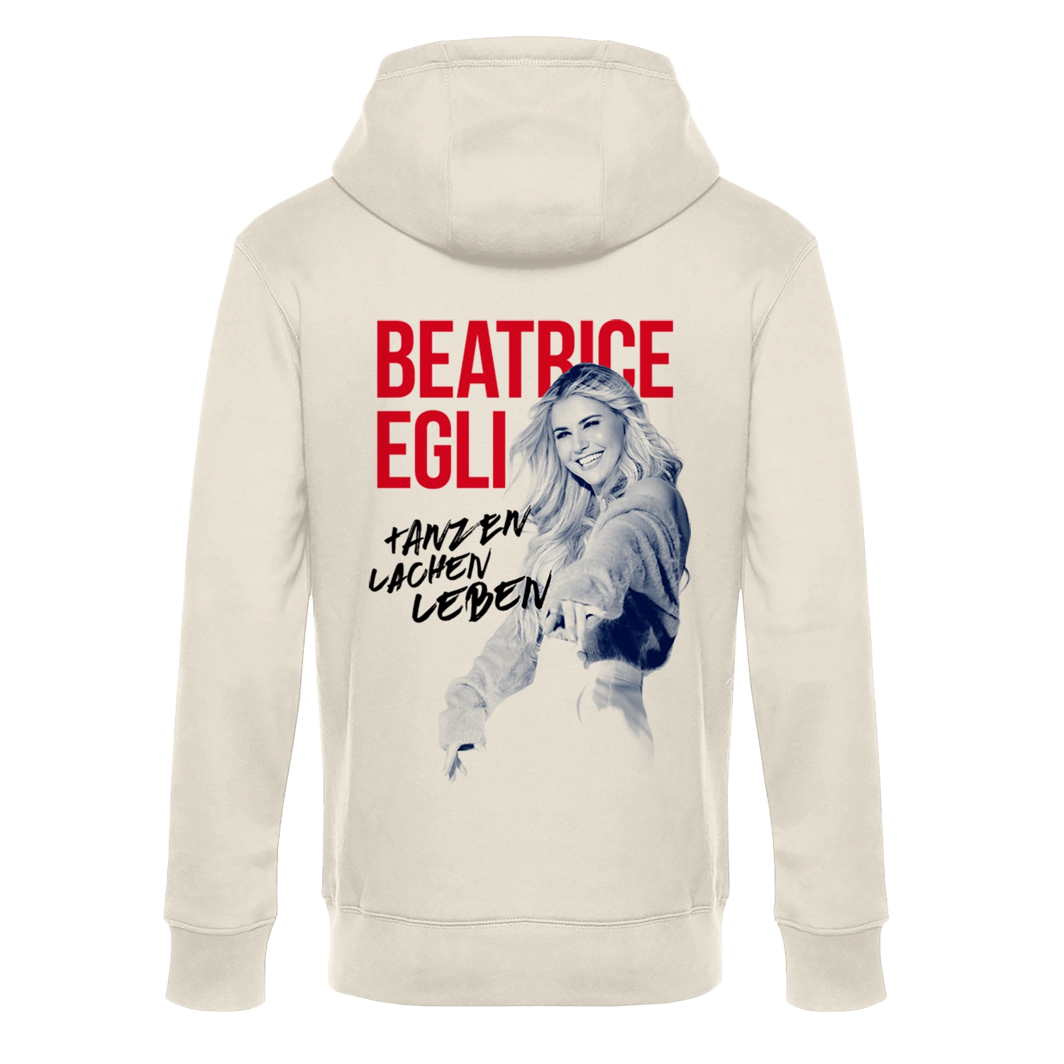 Hoodie  „Die Tournee 2026 – TANZEN LACHEN LEBEN“ in Altweiß