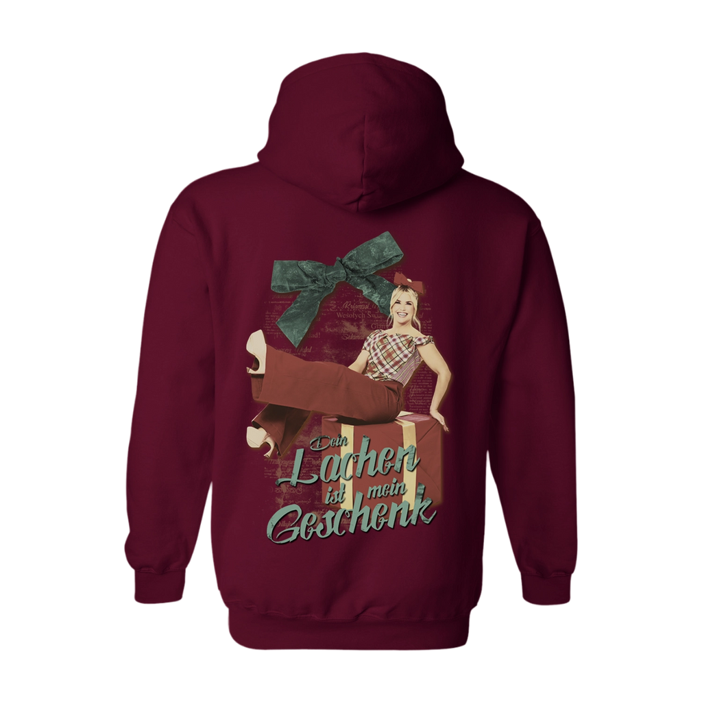 Hoodie „Dein Lachen ist mein Geschenk“ Maroon