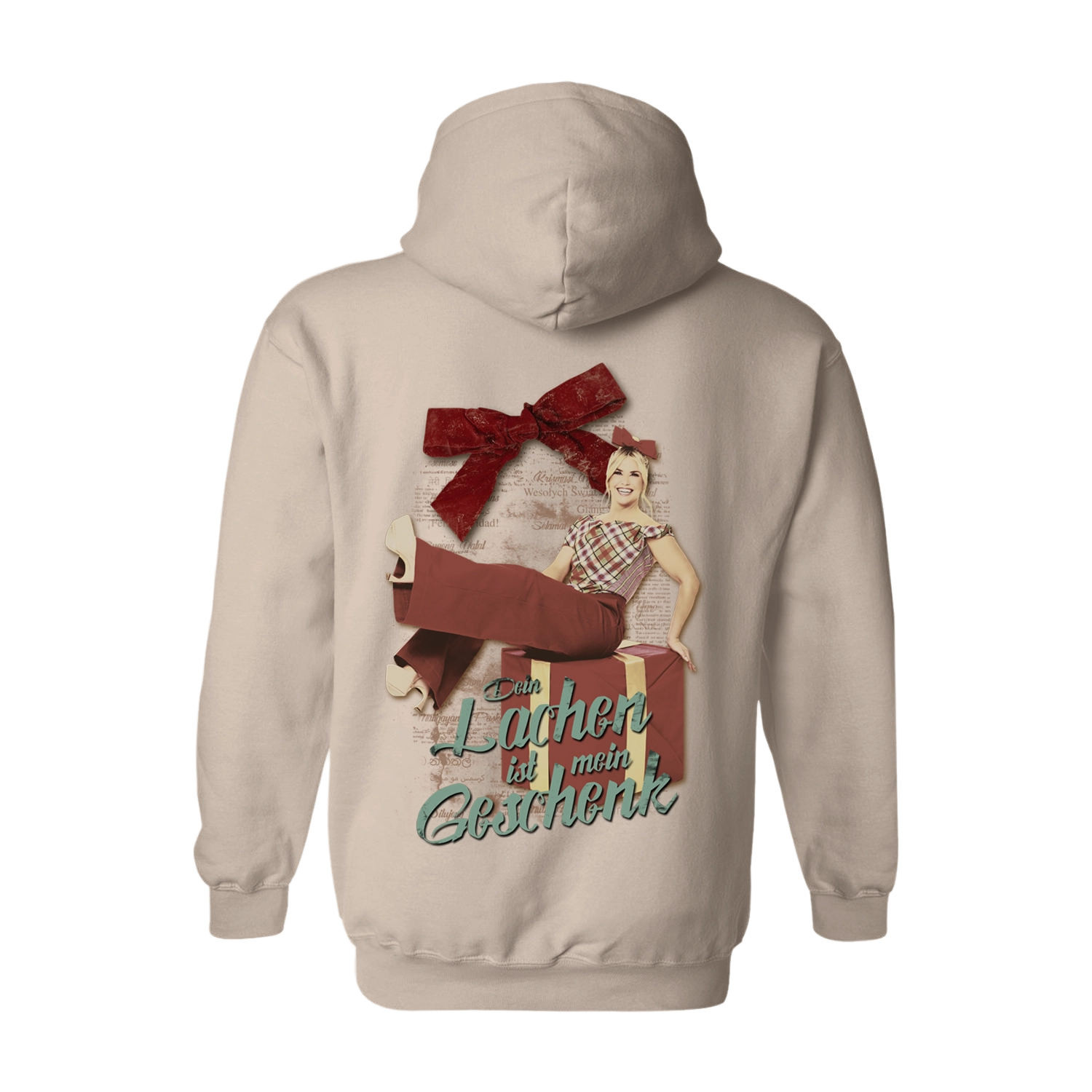 Hoodie „Dein Lachen ist mein Geschenk“ Sand
