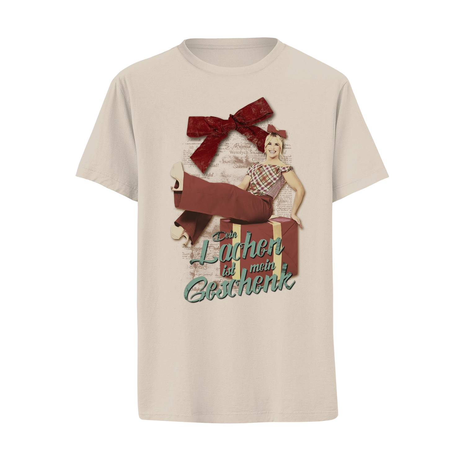 T-Shirt  „Dein Lachen ist mein Geschenk“ Sand