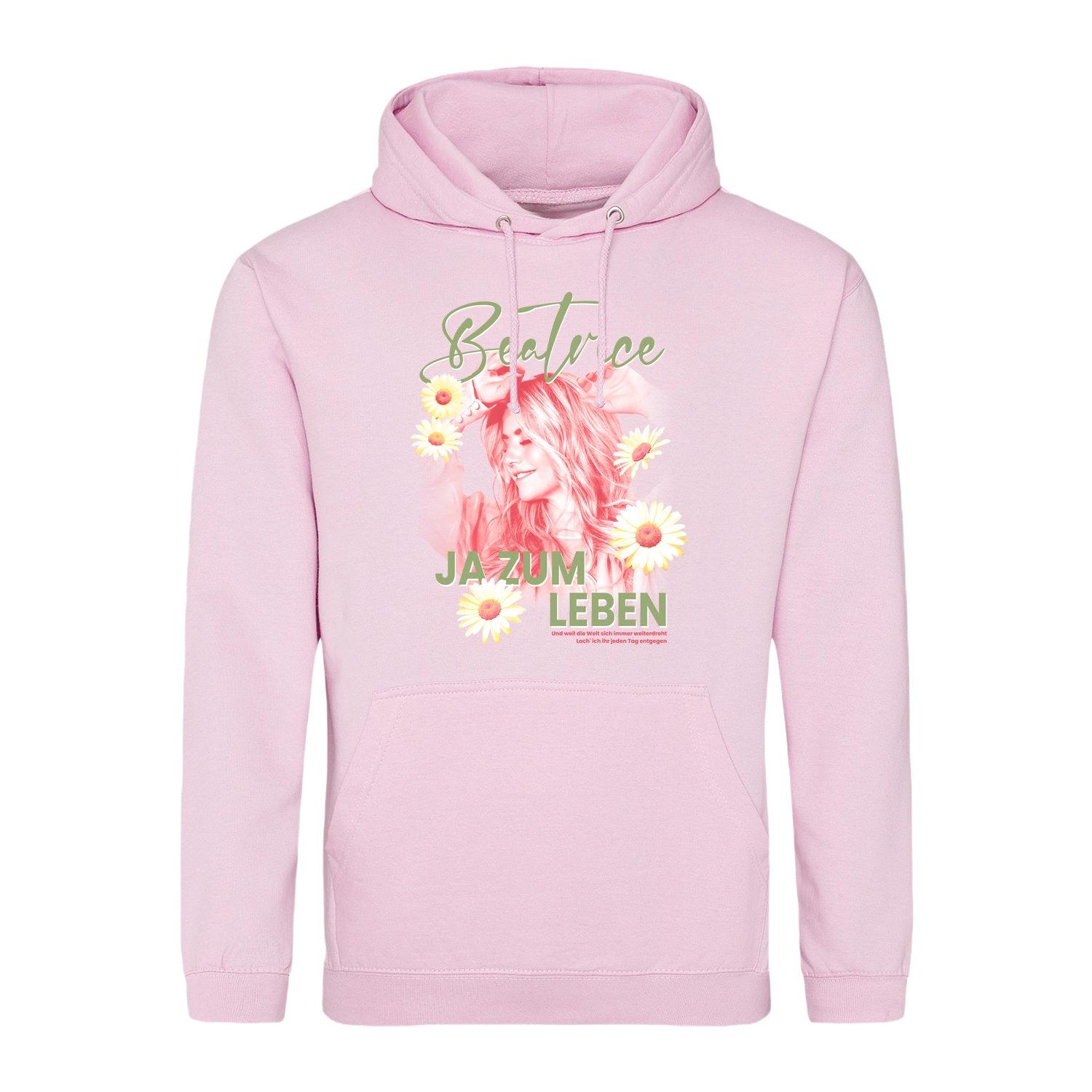 Hoodie "Ja zum Leben" Baby Pink