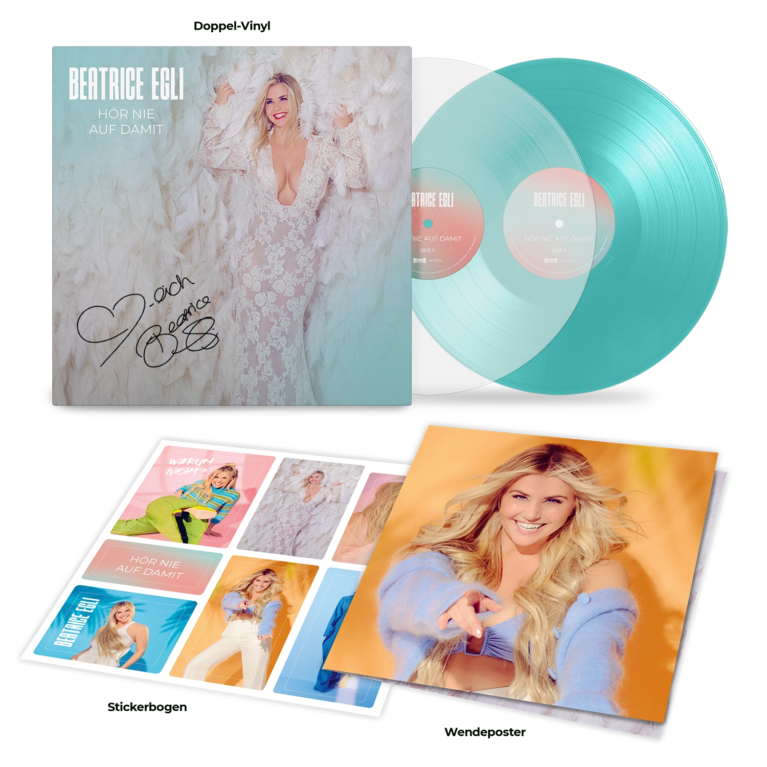 Vinyl -2LP`s -  Hör nie auf damit - handsigniert!