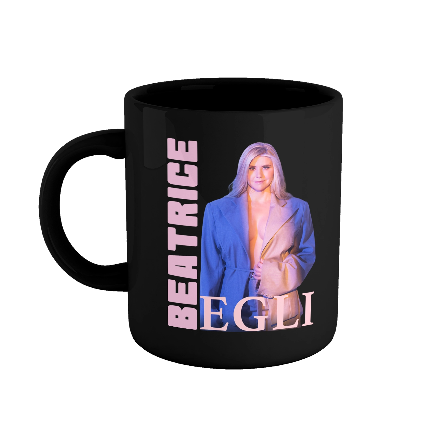 Tasse "Pink Blue Suit" Schwarz