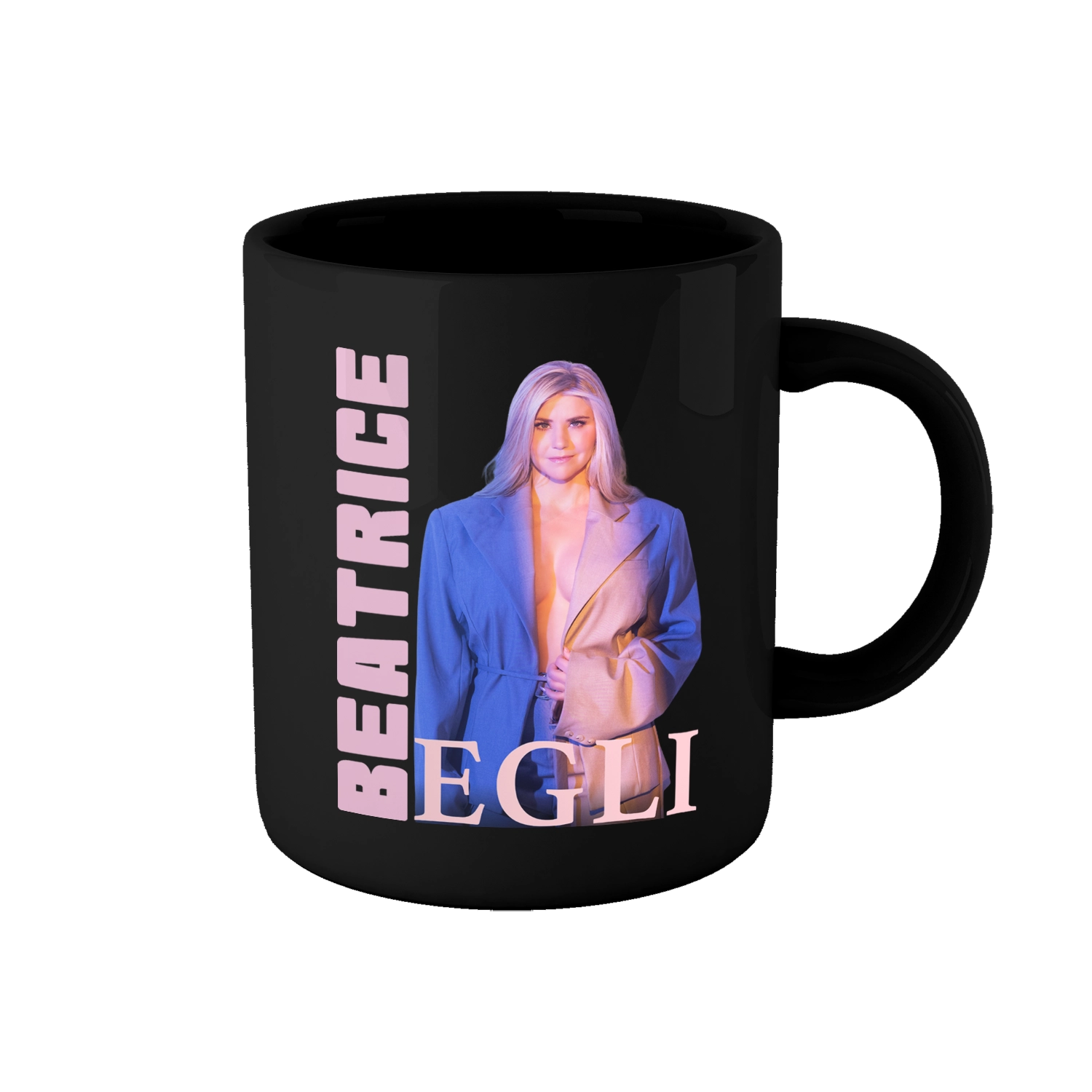 Tasse "Pink Blue Suit" Schwarz