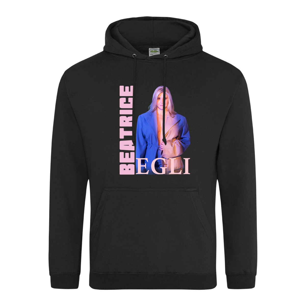 Hoodie "Pink Blue Suit" Schwarz