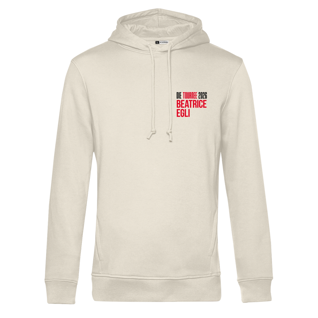 Hoodie  „Die Tournee 2026 – TANZEN LACHEN LEBEN“ in Altweiß
