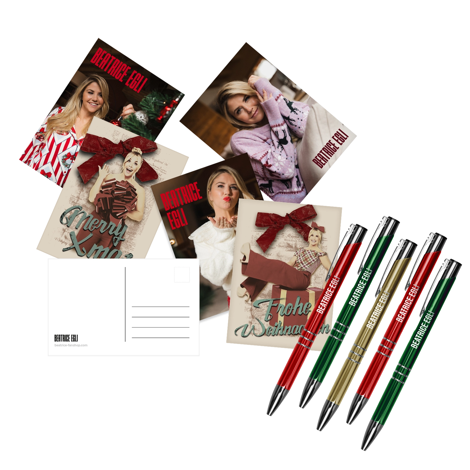 5 Postkarten & 5 Kugelschreiber im Set – Schreiben mit Herz